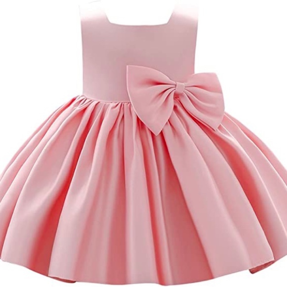 Mubineo Infant Toddler Baby Girl Satin Formal Dress Bowknot Dress 👗 🎀